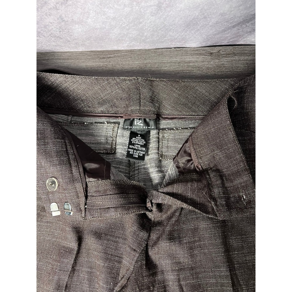 IZ Byer California City Shorts Textured Bermuda Brown Women's Size 9 Heathered - Picture 5 of 11